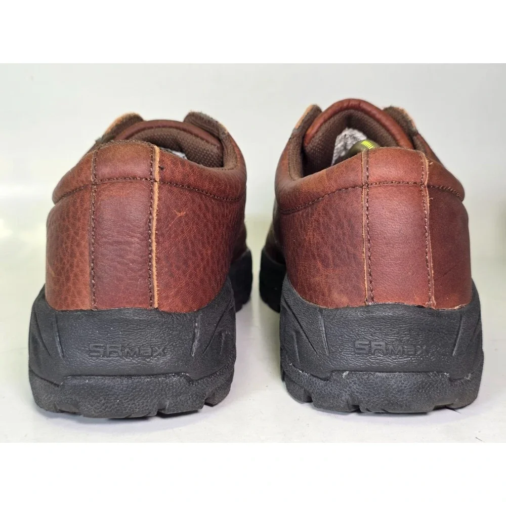 SR Max Work Shoes Men's Size 8 M Brown Leather Slip Resistant Lace Up Steel Toe